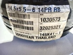 Goodyear 145K41-1 Rib Aircraft Tire 14.5X5.5-6, 14-PLY. Fixed Price $1200.00.