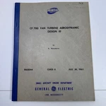 1963 General Electric CF700 Fan Turbine Design Iii Aircraft Engine Department. Fixed Price $84.50.