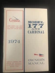 Cessna Owner's Manual 177B Cardinal 1974. Fixed Price $19.95.