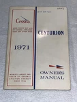 1971 Cessna Centurion Owner's Manual. Fixed Price $25.00.