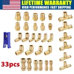 33 Dot Air Brake Line Fittings 1/4" 3/8" 1/2" Push To Connect Assortment. Fixed Price $45.99.