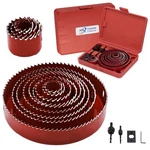 17-PIECE Hole Saw Kit, Includes 13 Sizes 3/4 To 5, Arbors, Drill Bits, And He.... Fixed Price $29.02.