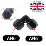 AN6 90 Degree Female To Forged Fitting Adapter Black. Fixed Price $10.03.