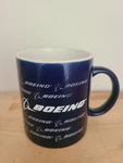 Boeing Aerospace Logo Coffee Mug Blue Ceramic Aviation Pilot Aircraft.... Fixed Price $8.95.