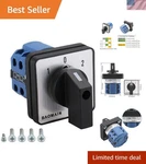 20A 660V 2-POLE Changeover SWITCH,3-POSITION(1-0-2) Rotary Selector For Motor Re. Fixed Price $18.99.