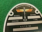 Boeing Antique Aircraft Data Plate Acid Etched Aluminum B-17 And Other Models. Fixed Price $195.00.