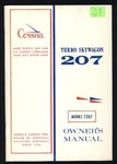 1974 Cessna Turbo Skywagon 207 Owner's Manual Airplane Pilot Aviator Illustrated. Fixed Price $32.50.