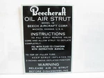 Beechcraft Oil Air Strut Decal Pn 404-180023 For Tail Wheel Shock. Fixed Price $7.75.