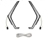 Led Grille Fang Lights For 2025 Polaris Rzr Pro Xp Turn Signal Accent Pc. Fixed Price $90.45.