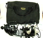 Gulf Coast, Mg (marv Golden) Avionics Head Sets W/jeppeson Flight Bag-untested. Fixed Price $16.00.