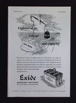 Original 1953 Advert Exide Aircraft Battery British Aviation Power Supply. Fixed Price $20.14.