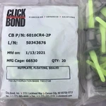 (20) Click Bond CB6010CR4-2P Nut Plate Floating Sealed. Fixed Price $197.77.