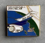 Mcdonnell Douglas Aircraft MD-90 Square Lapel Pin Post-back P&w V2500 Engine. Fixed Price $12.00.