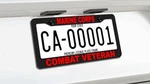 Military License Plate Frame-marine Corps/combat Vet-polished Abs-black #3340R. Fixed Price $9.95.