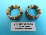1.00 MS21025-16 Axle Nut Castellated Hex Beechcraft Aircraft (2 Ea.) Nos. Fixed Price $42.50.