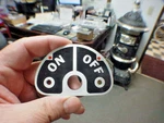1930'S & 1940'S Boeing Stearman Fuel Switch Plate Acid Etched Aluminum. Fixed Price $185.00.
