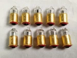 Vintage MSC115 Midget Neon Bulbs Flanged Base 115V Aviation Lot Of 10 - Untested. Fixed Price $20.00.