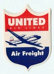 United Airlines Freight Great Vintage Aviation Baggage Luggage Label. Fixed Price $7.99.