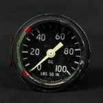 Stewart Warner Gauge Oil Pressure Indicator Vintage Aircraft Part. Fixed Price $110.00.