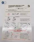 Lot Of 10 Cessna 441 Conquest/conquest Ii Passenger Briefing Cards Pn D5242-4-13. Fixed Price $28.50.