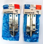 Nos! Two (2) National Hardware 4 In. Zinc-plated Steel Barrel Bolts Sealed Packs. Fixed Price $12.99.