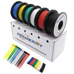 Fermerry 22 Awg Stranded Wire Spool 25FT Each 6 Colors Flexible Gauge Silicon. Fixed Price $43.51.