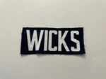 Virginia Uva Cavaliers Football Dontayvion Wicks Game Worn Blue Jersey Nameplate. Fixed Price $99.95.