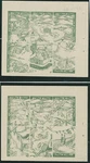 Jewish National Fund, 1950, Kaplove #1330-1341, 2 Bklt. Panes, Nh, Jerusalem Map. Fixed Price $45.00.