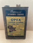Vintage Sherwin-williams Automotive Finishes Opex Lacquer Thinner #128 Can. Fixed Price $29.99.