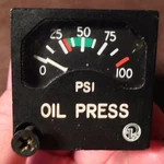 Beechcraft Oil Pressure Gauge Edo-aire 169AU-914-1, Range 0-100 Psi. Fixed Price $146.13.