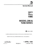 Cessna Service Manual & T206 Serie 1977 Thru 1986 D2070-3-13 Digital Bookpdf. Fixed Price $170.00.