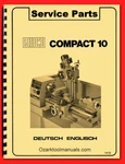 Emco Compact 10 Metal Lathe Service Parts Manual 1416. Fixed Price $40.00.