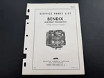 Bendix Scintilla Magnetos Types DF18LN, DF18RN Service Parts List. Fixed Price $94.12.