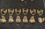12 Heavy Hamilton Gold Plated Sizable Rings For Jewelry Making Crafts 13X18MM. Fixed Price $59.00.