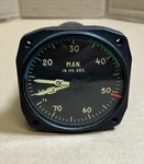 Vintage Avaition Dual Manifold Pressure Gauge Bendix Autosyn Indicator. Fixed Price $99.95.