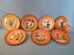 Lot 8 Stumar Yuletine & Bell 70-76 Plates Vtg New Set Christmas. Fixed Price $99.00.