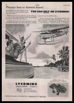 1945 Lycoming Aircraft Engines Model O-145 Girls Bathing Suits Print Ad. Fixed Price $19.93.