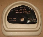 Cessna Aircraft Fuel Tank Selector Cockpit Panel Cover. Fixed Price $100.70.