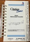 Cessna Citation Bravo (550) Checklist - Includes Normal And Emergency Items. Fixed Price $54.00.
