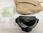 Eros MXP210-00 Aircraft Pilot Smoke Goggles W/ Pouch Bag + Tag As Removed. Fixed Price $259.99.