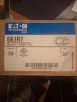 Eaton - 661RT 3/4" Emt Compression Coupling Rain Tight Box Of 25. Fixed Price $25.00.
