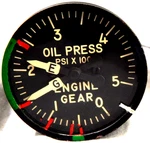Vintage Ametek Dual Oil Pressure Indicator Equipment For Extreme Conditions. Fixed Price $125.00.
