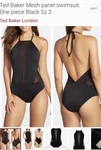Ted Baker London Black Mesh Panel Swimsuit Nwt $165 Pick Your Size. Fixed Price $29.99.