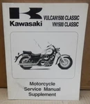 Service Manual Supplement Kawasaki Vulcan VN1500 1998-04 99924-1229-56. Fixed Price $100.00.