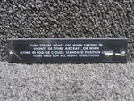 96-364087-3 Beechcraft 58 Plate Strobe Lights Instruction Placard. Fixed Price $44.80.