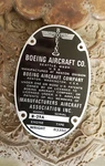 Boeing B-29 Aircraft Data Plate WW2 Acid Etched Aluminum. Fixed Price $185.00.