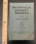 Vintage Scintilla Aircraft Magneto Parts List Instruction Book C. 1930S-40S Wwii. Fixed Price $165.00.
