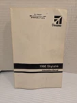 Information Manual Skylane The Cessna Aircraft Company Model 1986. Fixed Price $24.00.