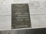 Orig Wwii Usn Vega Lockheed PV-1 Ventura Aircraft Data Name Plate New Zealand. Fixed Price $499.77.