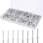 200PCS Aluminum Pop Rivets Assortment Kit 8 Sizes Blind For Diy Repairs. Fixed Price $17.98.